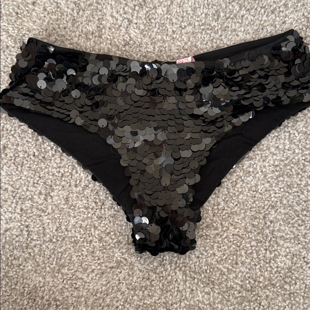 Black Sequin Booty Shorts